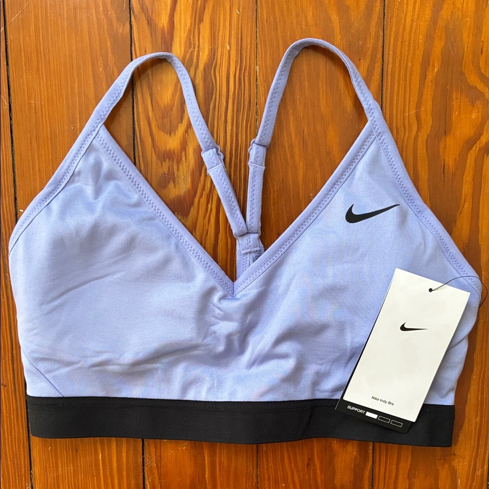 Nike Light Purple Sports Bra with Black Trim